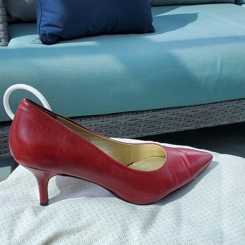 Red, Nine West size 7M heels.